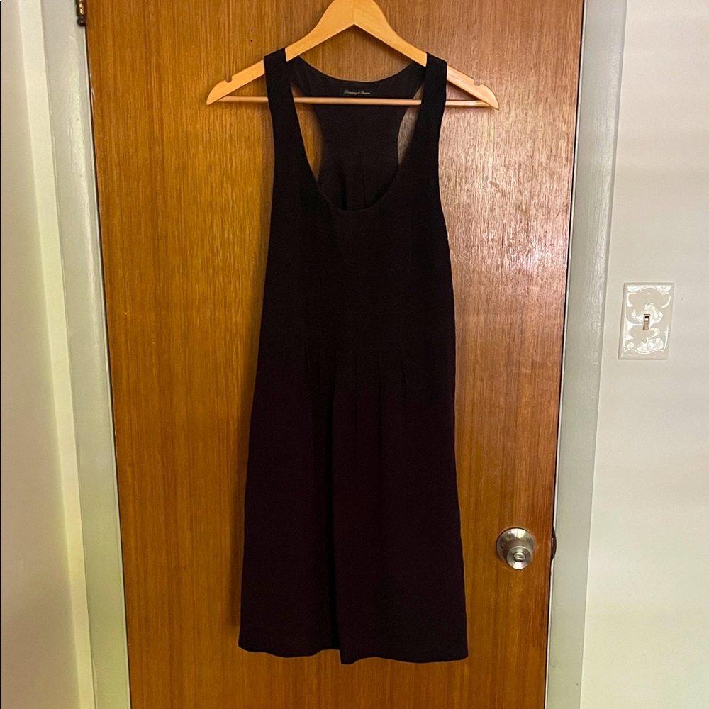 Madewell Broadway + Broom sleeveless black silk dress